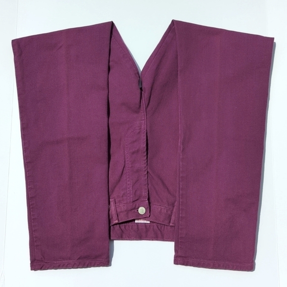 Bongo 90's Vintage High Waisted Tapered Leg Button Fly Mom Jeans Plum Purple 13 - Picture 6 of 16